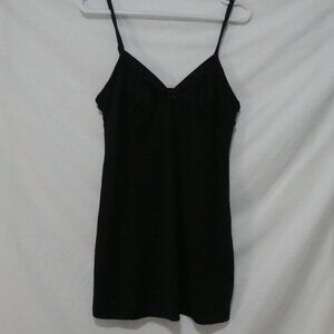 BREAKFAST IN BED | medium | Black Sphagetti Strap Nightware Dress With Bow